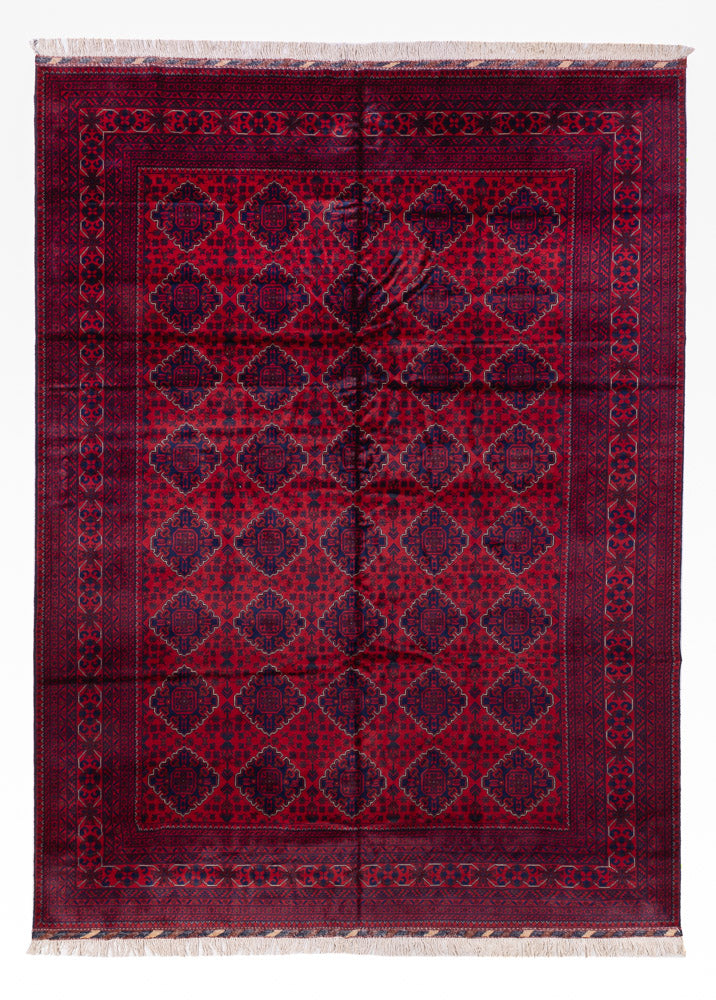 Tapis afghan - 346 x 241 cm - rouge
