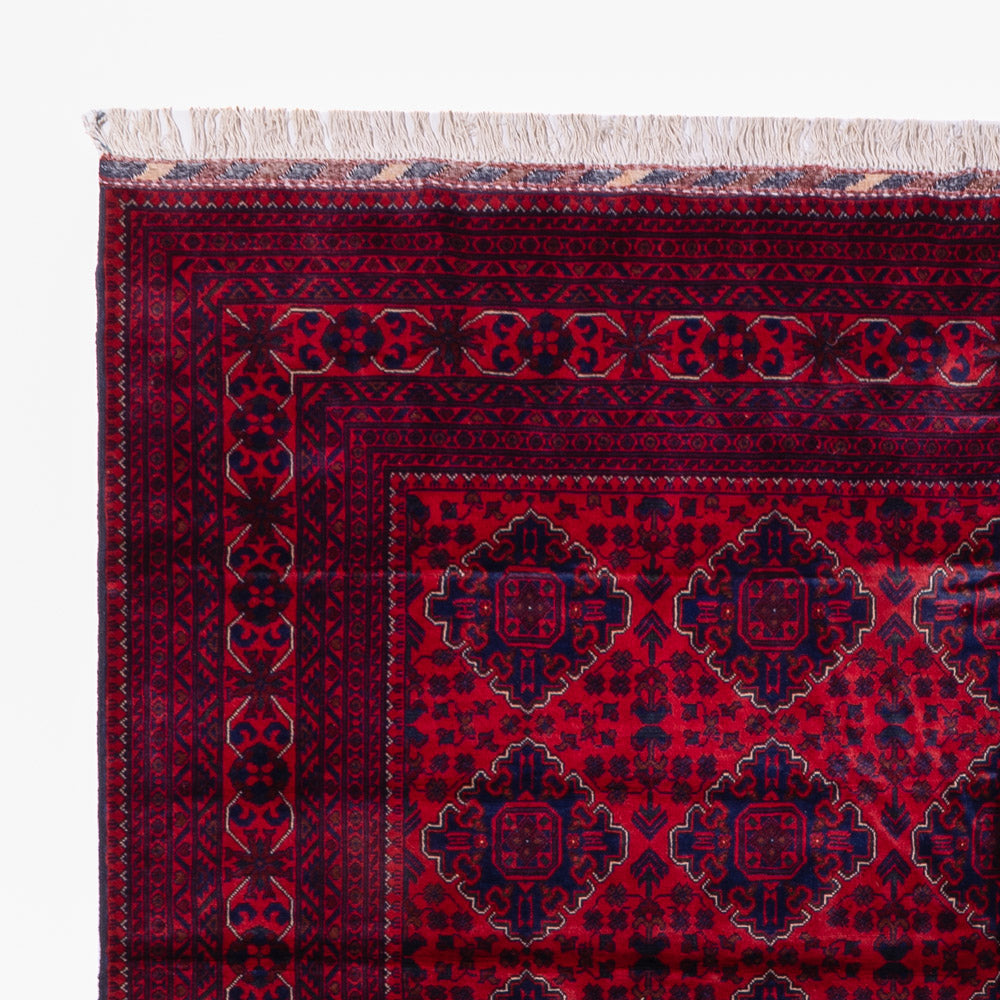 Tapis afghan - 346 x 241 cm - rouge