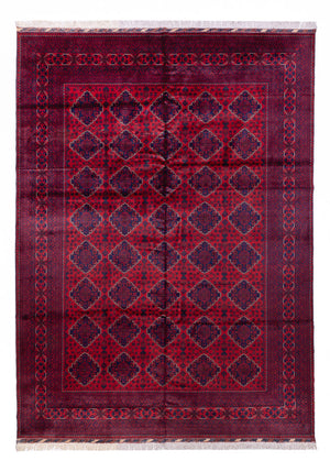 Tapis afghan - 340 x 249 cm - rouge
