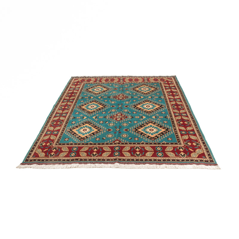 Tapis afghan - 195 x 150 cm - bleu