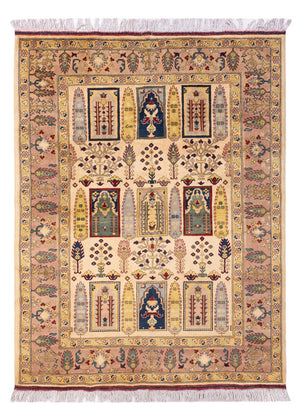 Tapis afghan - 199 x 150 cm - beige