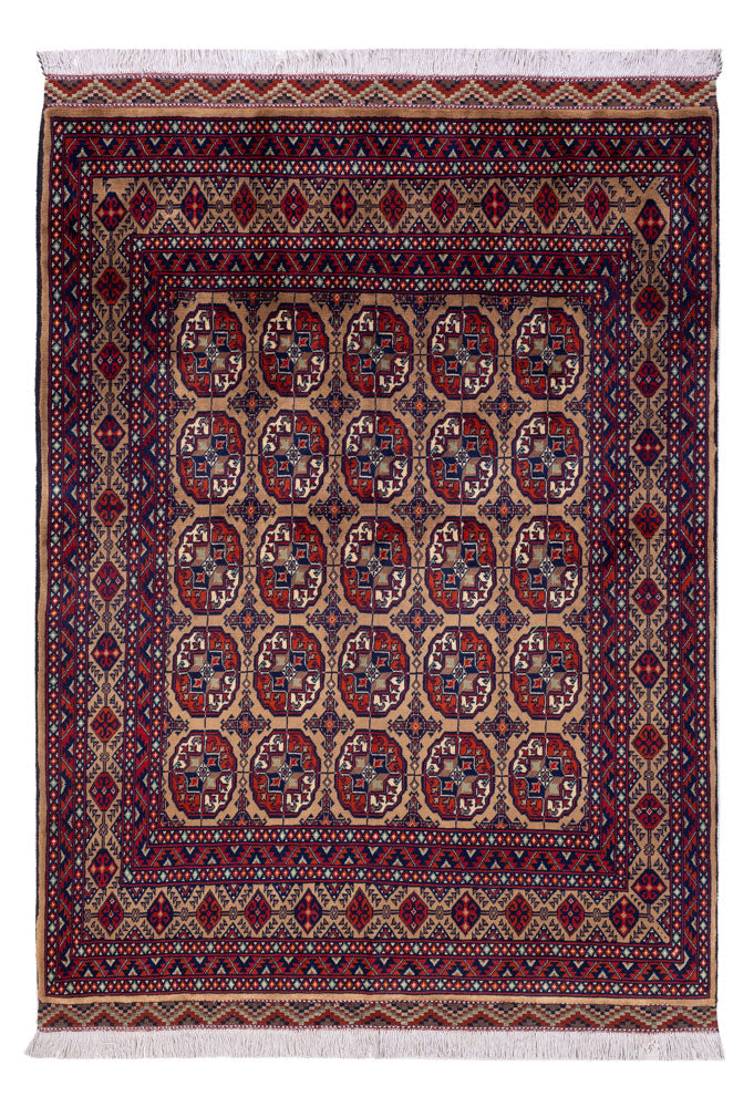 Tapis afghan - 195 x 148 cm - beige foncé