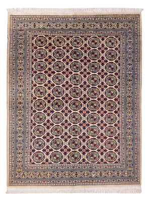 Tapis afghan - 194 x 151 cm - gris clair