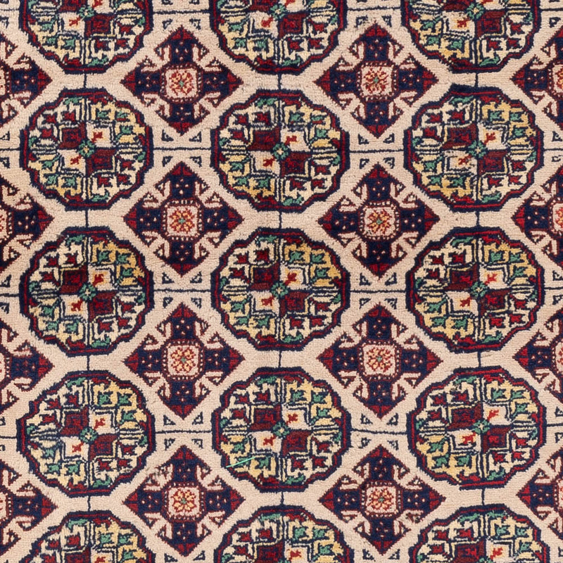 Tapis afghan - 194 x 151 cm - gris clair