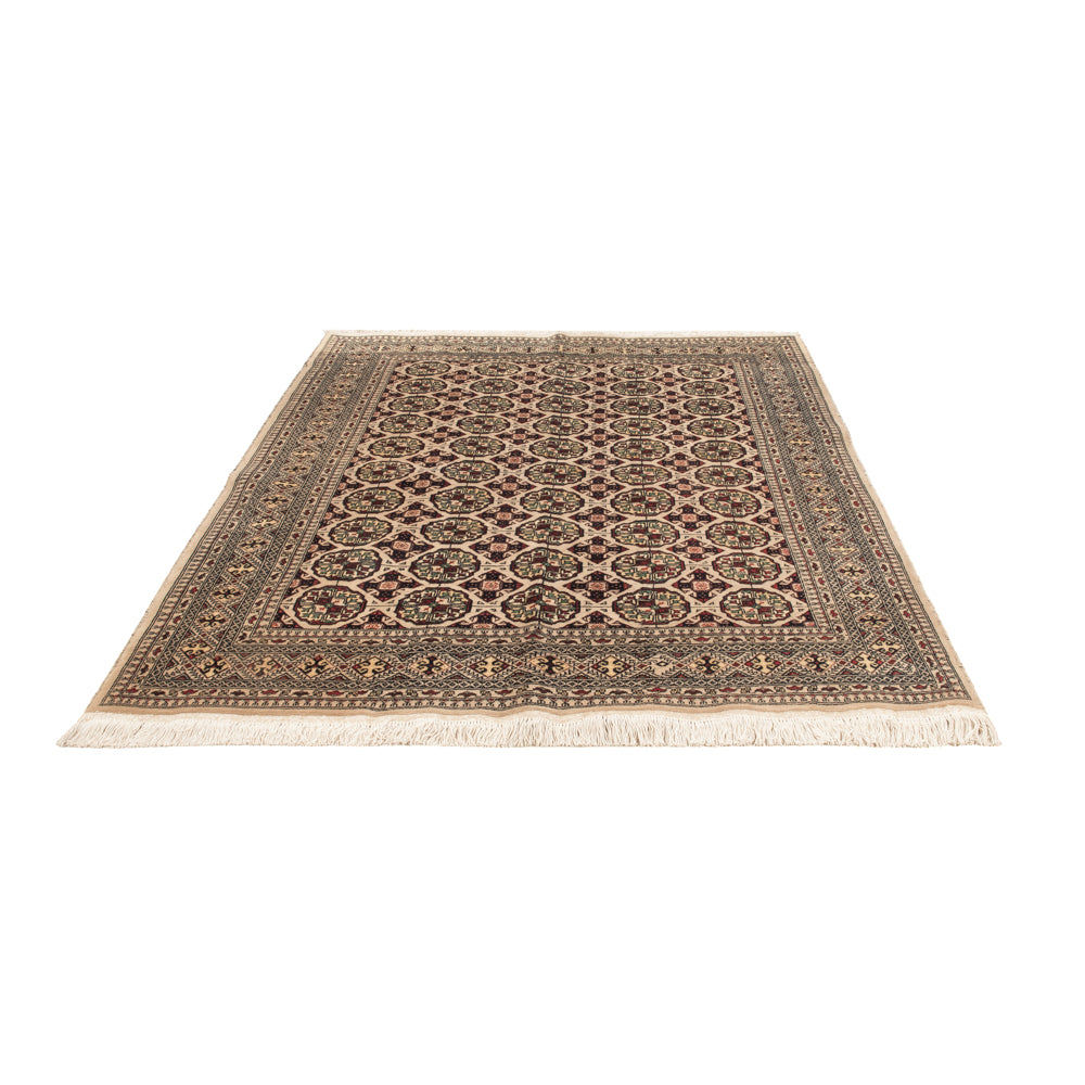 Tapis afghan - 194 x 151 cm - gris clair