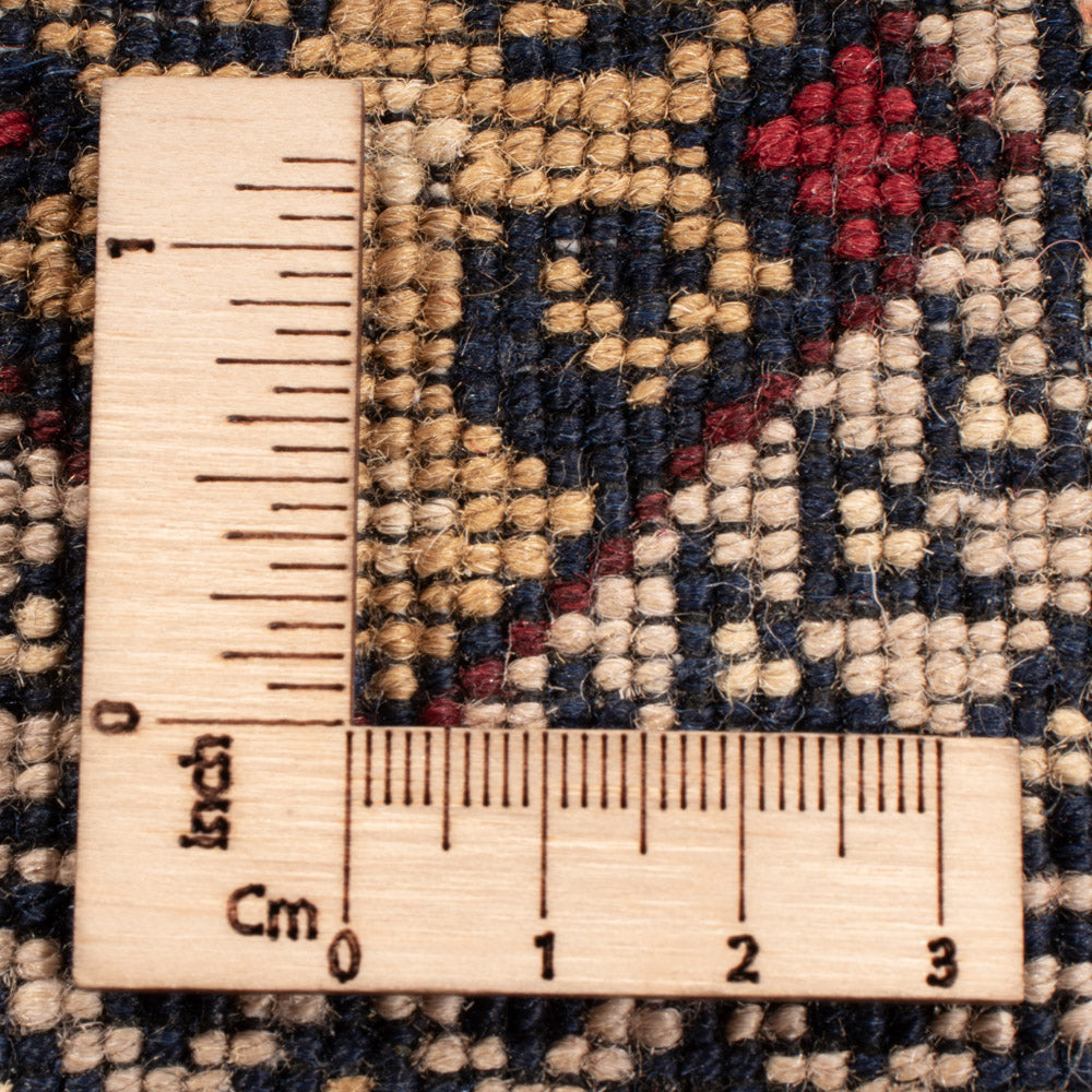 Tapis afghan - 194 x 151 cm - gris clair