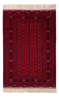 Tapis afghan - Boukhara - 194 x 133 cm - rouge foncé