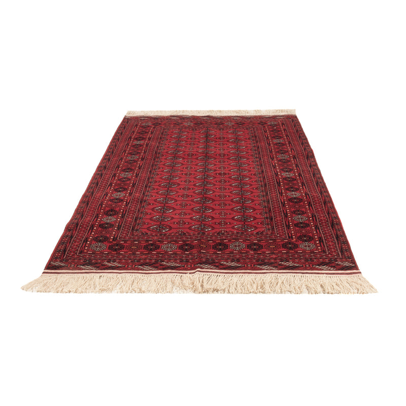Tapis afghan - Boukhara - 194 x 133 cm - rouge foncé