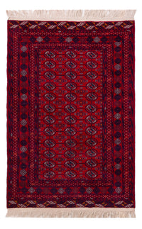 Tapis afghan - Boukhara - 196 x 133 cm - rouge foncé
