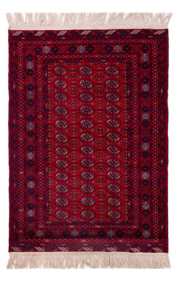 Tapis afghan - Boukhara - 189 x 133 cm - rouge foncé