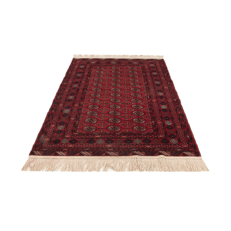 Tapis afghan - Boukhara - 189 x 133 cm - rouge foncé