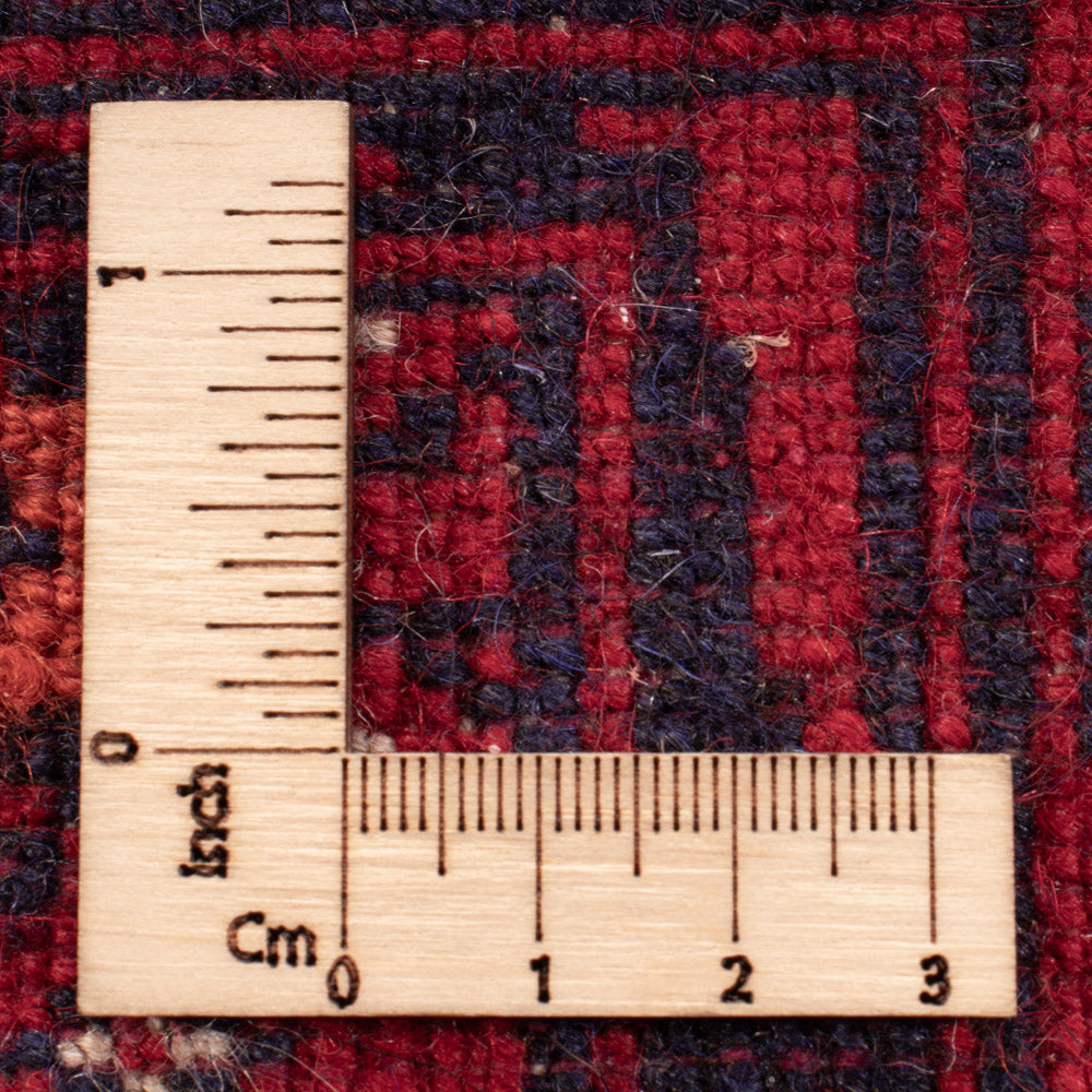 Tapis afghan - Boukhara - 189 x 133 cm - rouge foncé