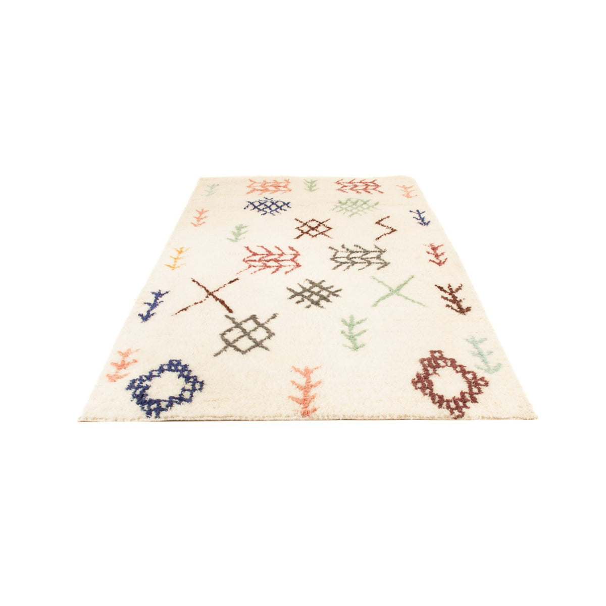 Tapis de couloir Tapis berbère - 255 x 150 cm - multicolore