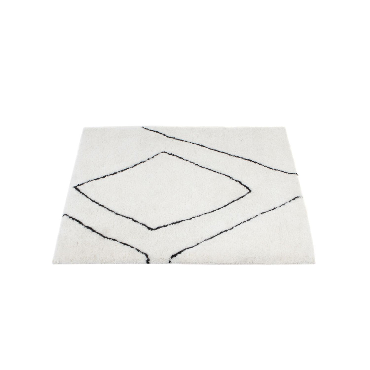 Tapis en laine carré  - 62 x 62 cm - gris clair