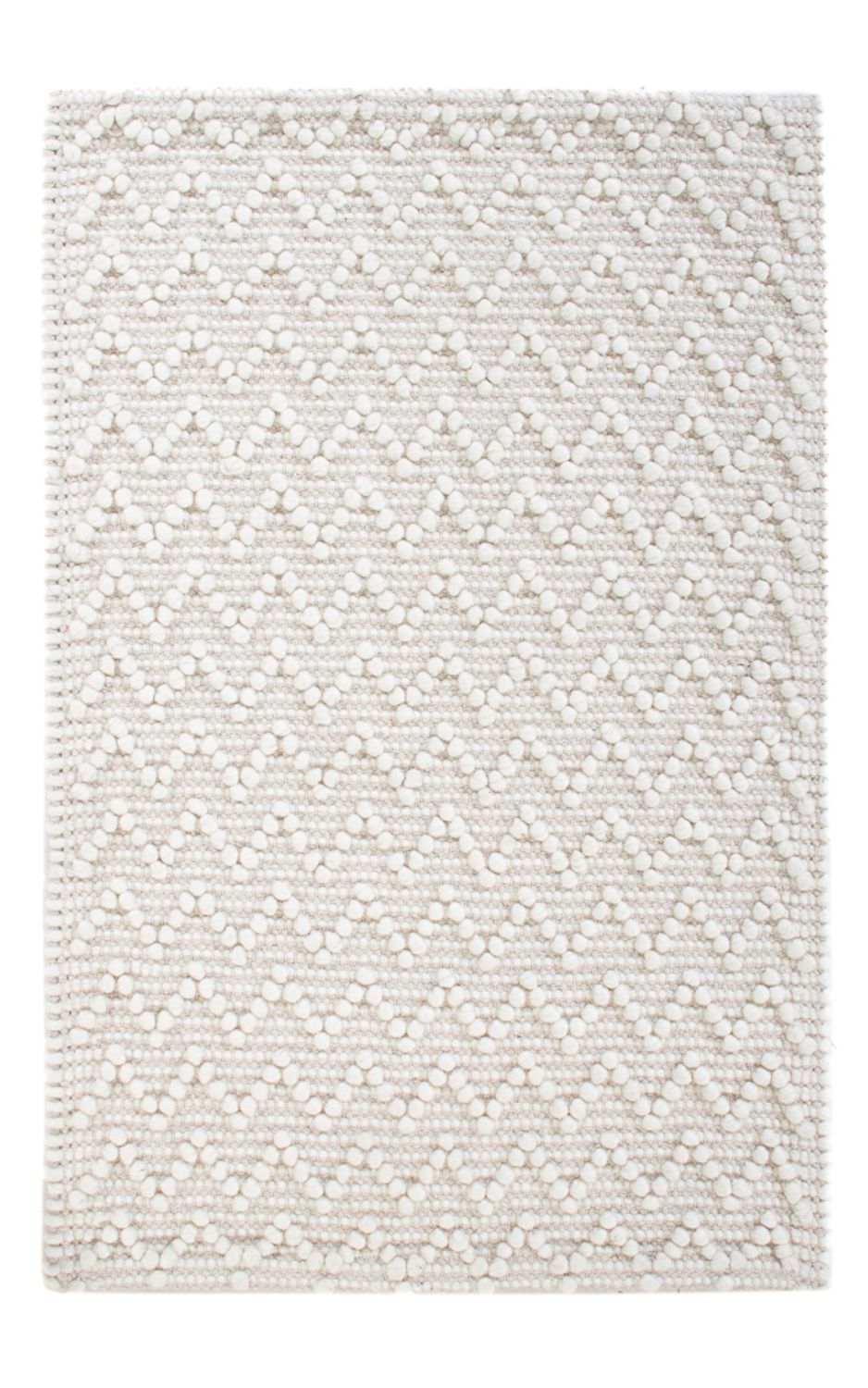 Tapis en laine - 94 x 62 cm - gris clair