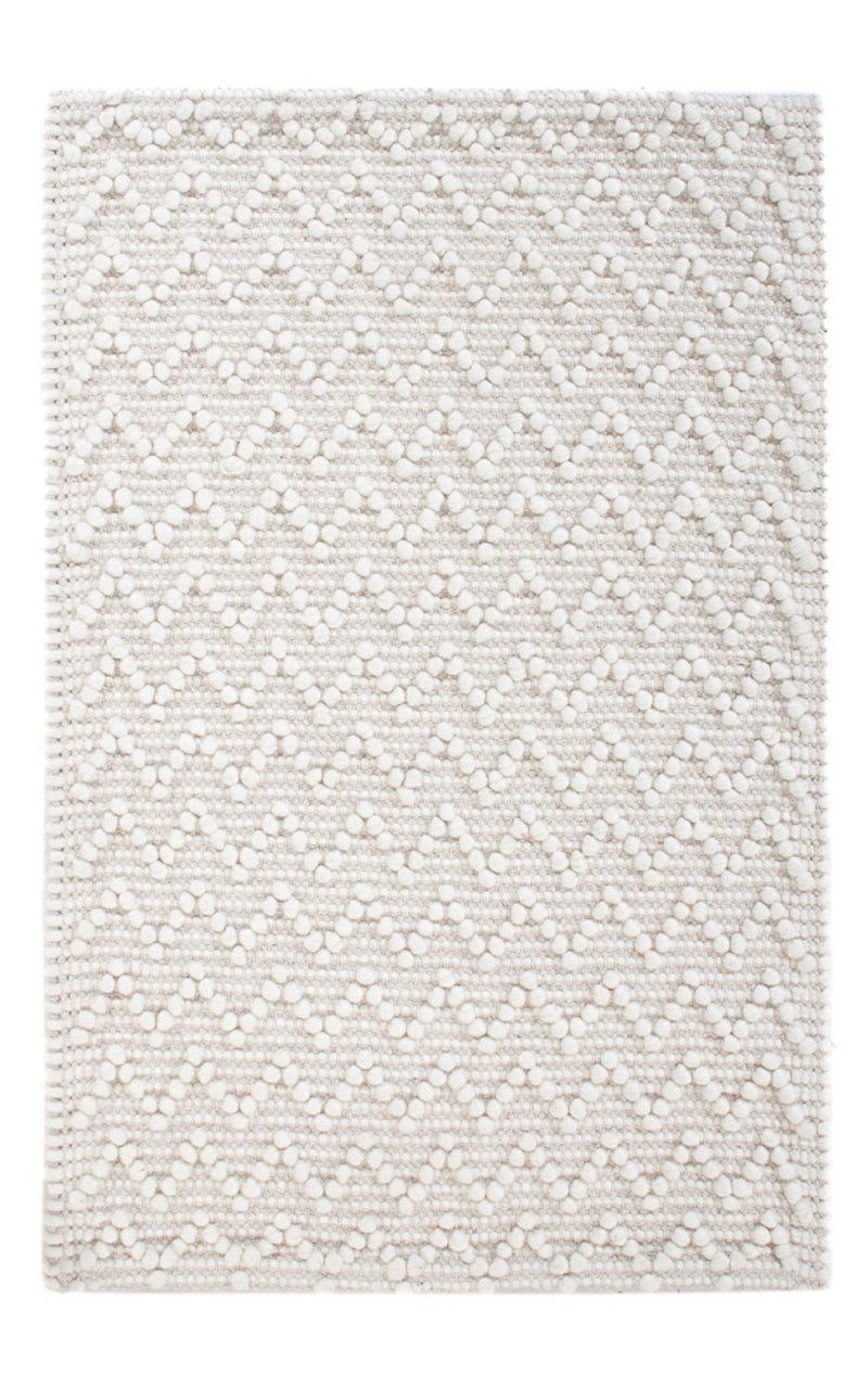 Tapis en laine - 94 x 62 cm - gris clair
