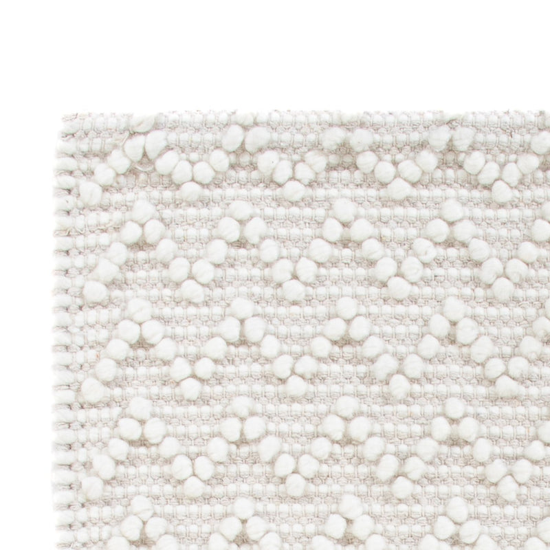 Tapis en laine - 94 x 62 cm - gris clair