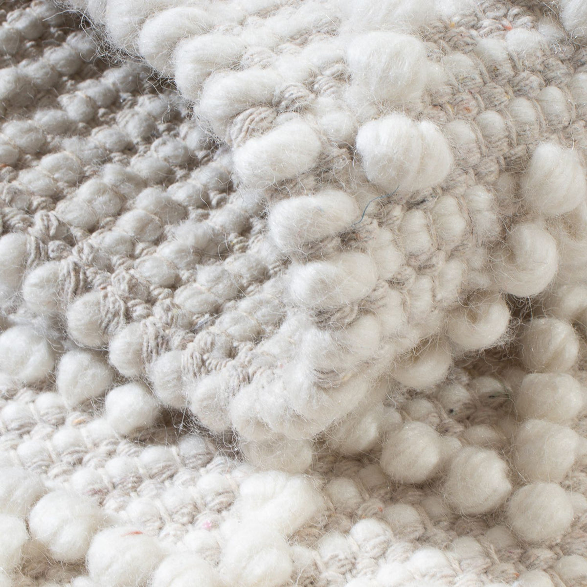 Tapis en laine - 94 x 62 cm - gris clair