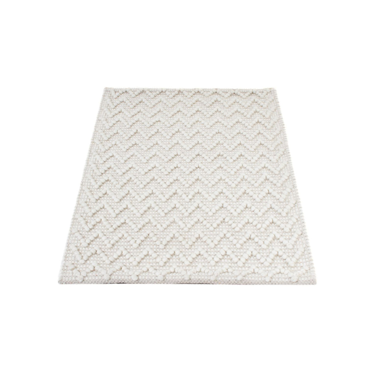 Tapis en laine - 94 x 62 cm - gris clair