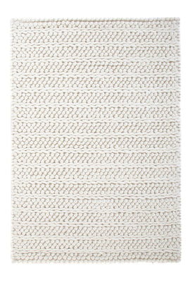 Tapis en laine - 95 x 63 cm - gris clair