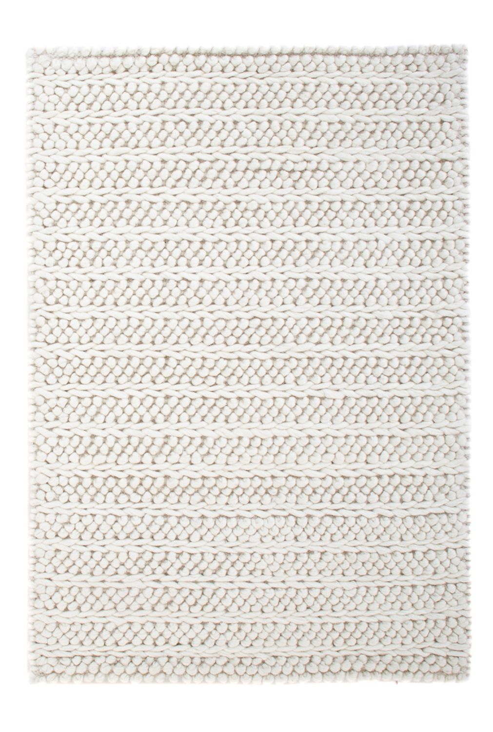 Tapis en laine - 95 x 63 cm - gris clair