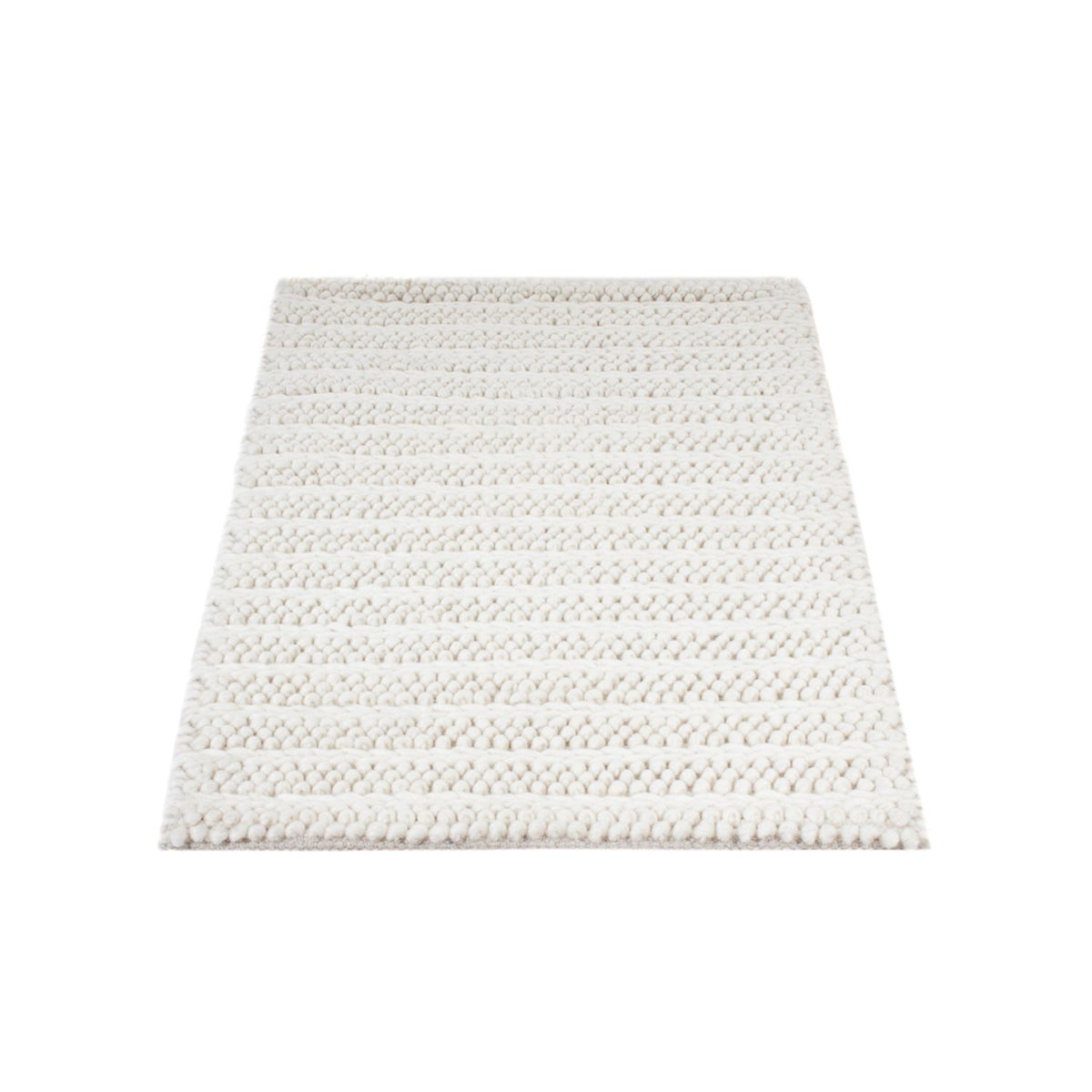 Tapis en laine - 95 x 63 cm - gris clair