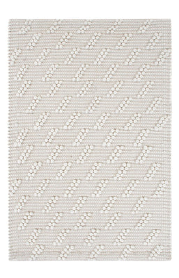 Tapis en laine - 95 x 63 cm - gris clair