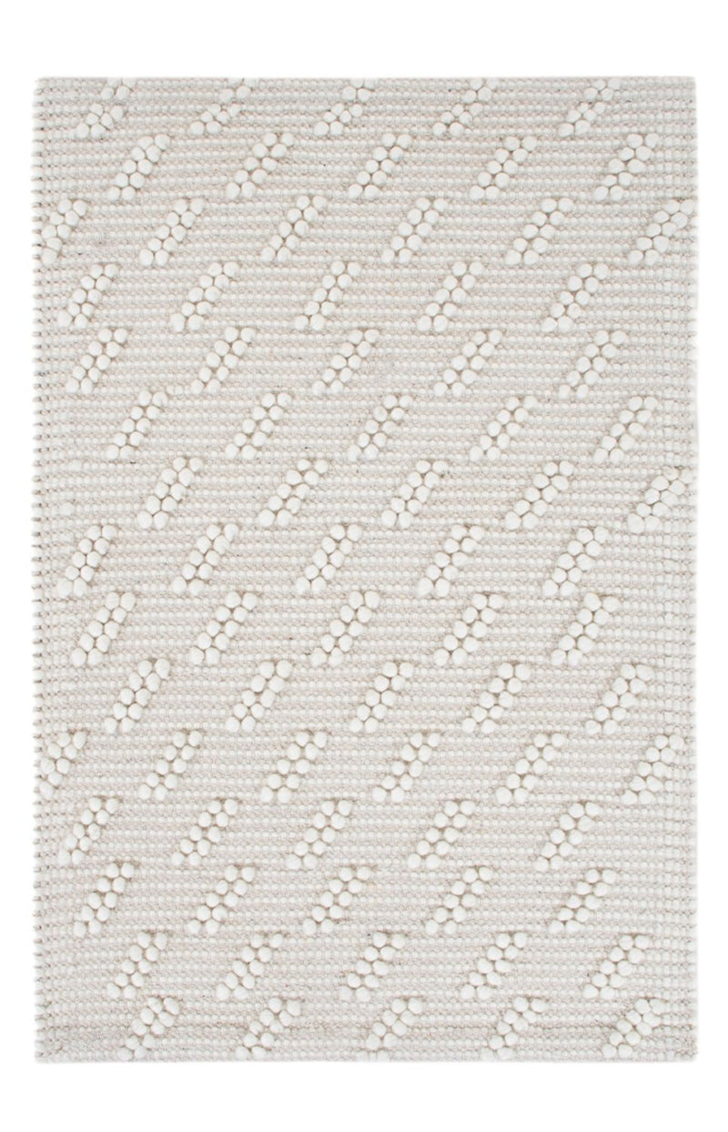 Tapis en laine - 95 x 63 cm - gris clair