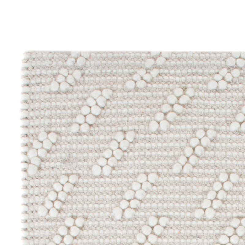 Tapis en laine - 95 x 63 cm - gris clair
