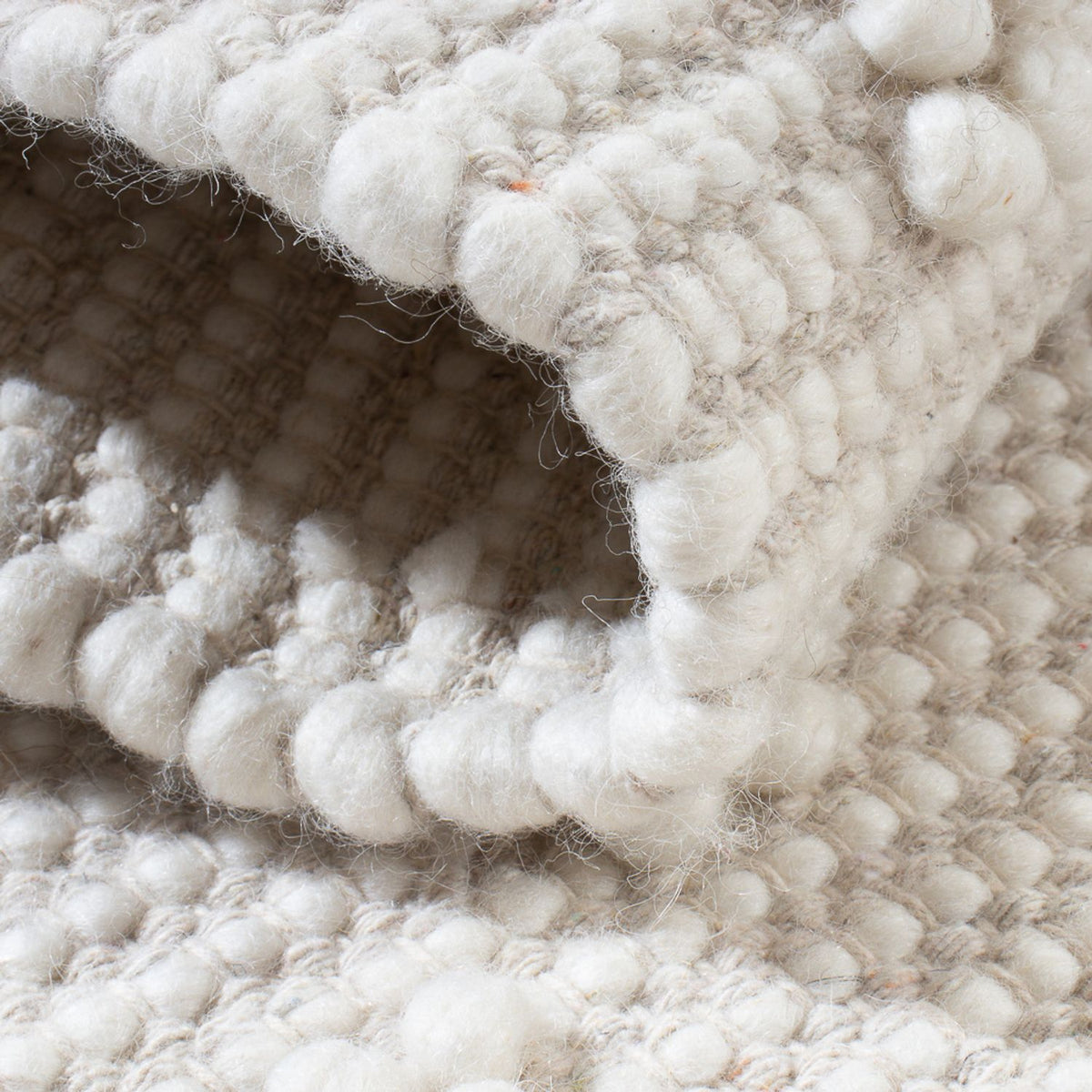 Tapis en laine - 95 x 63 cm - gris clair