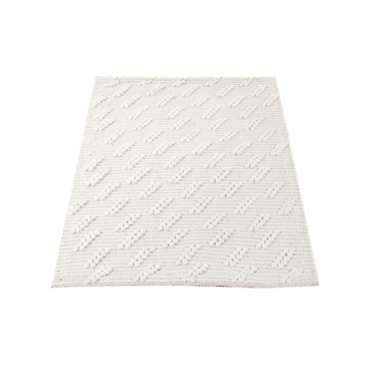 Tapis en laine - 95 x 63 cm - gris clair