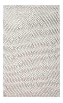 Tapis en laine - 96 x 62 cm - gris clair
