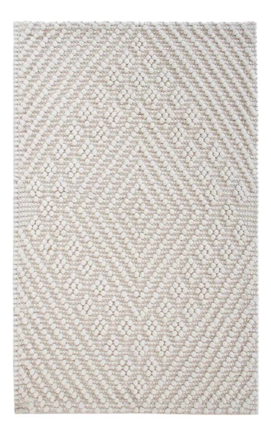 Tapis en laine - 96 x 62 cm - gris clair