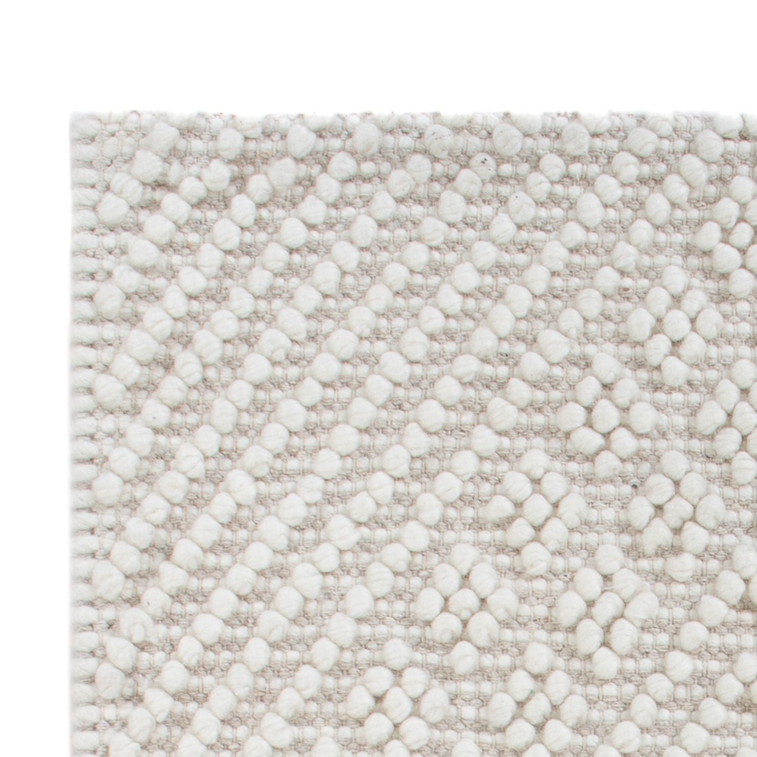 Tapis en laine - 96 x 62 cm - gris clair
