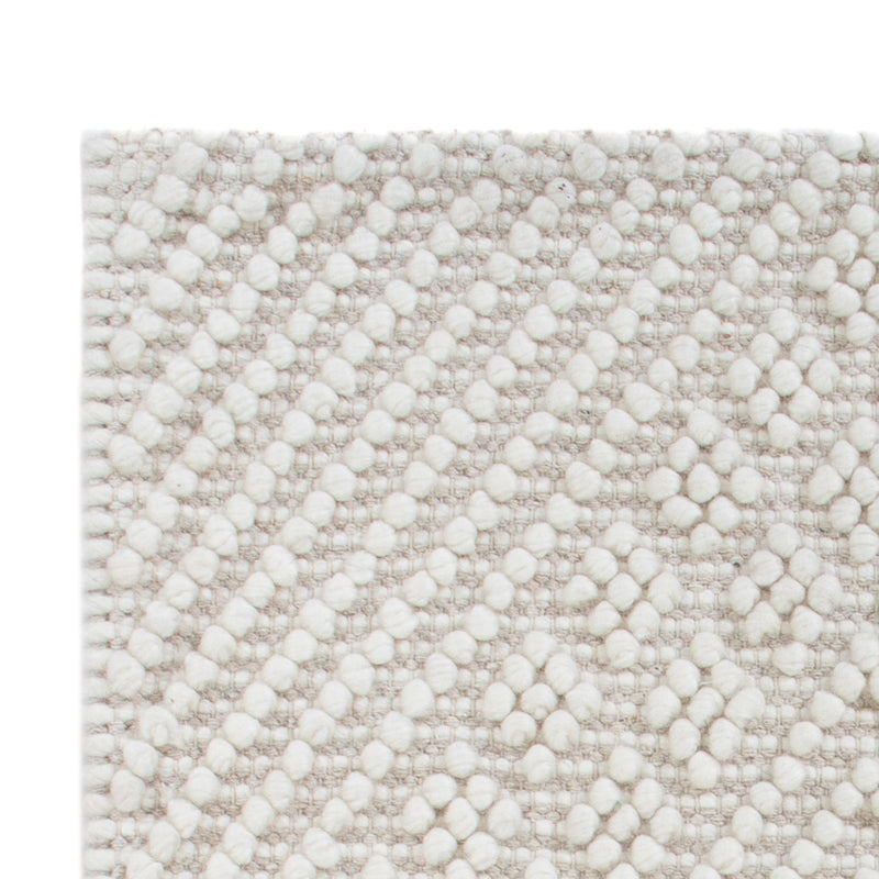 Tapis en laine - 96 x 62 cm - gris clair
