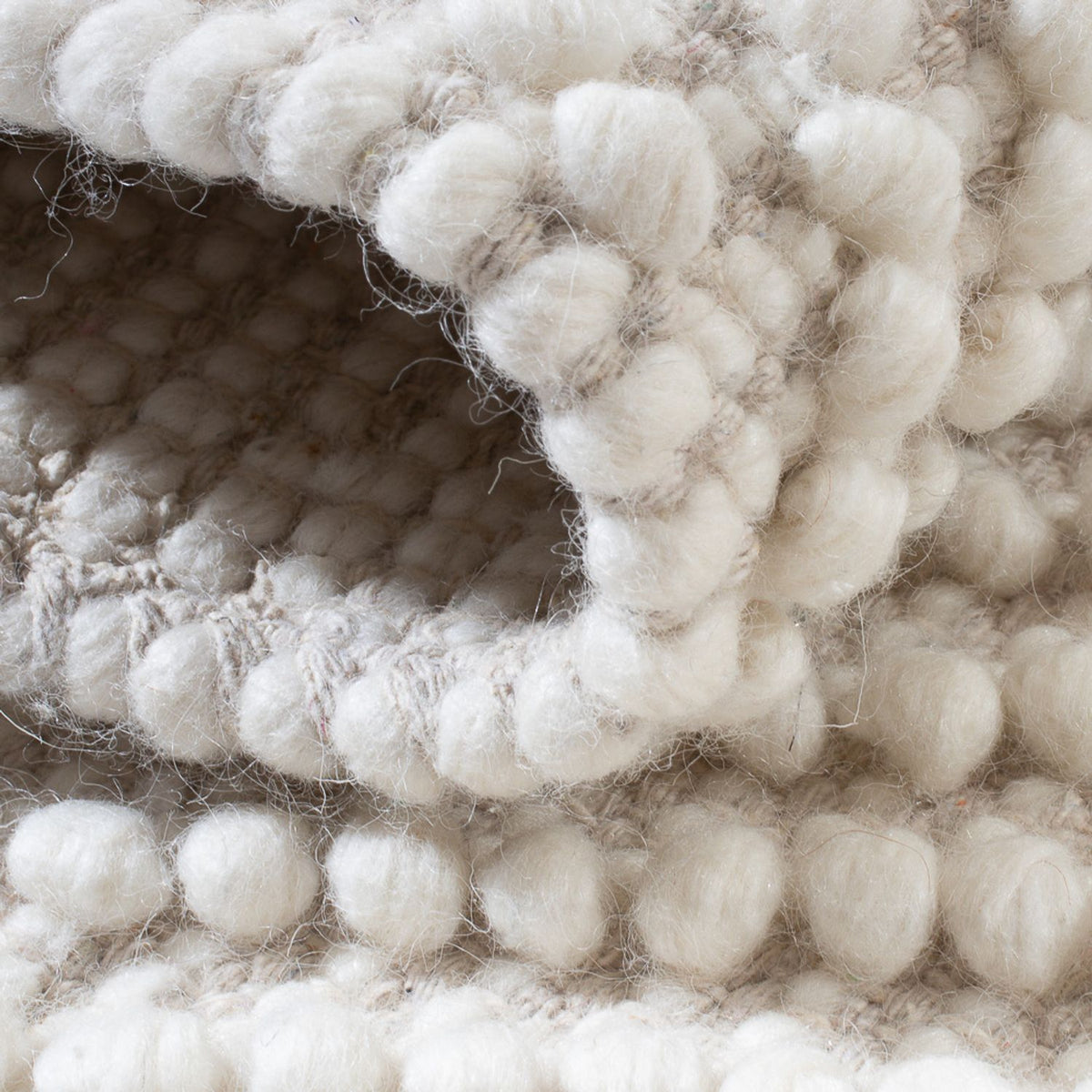 Tapis en laine - 96 x 62 cm - gris clair