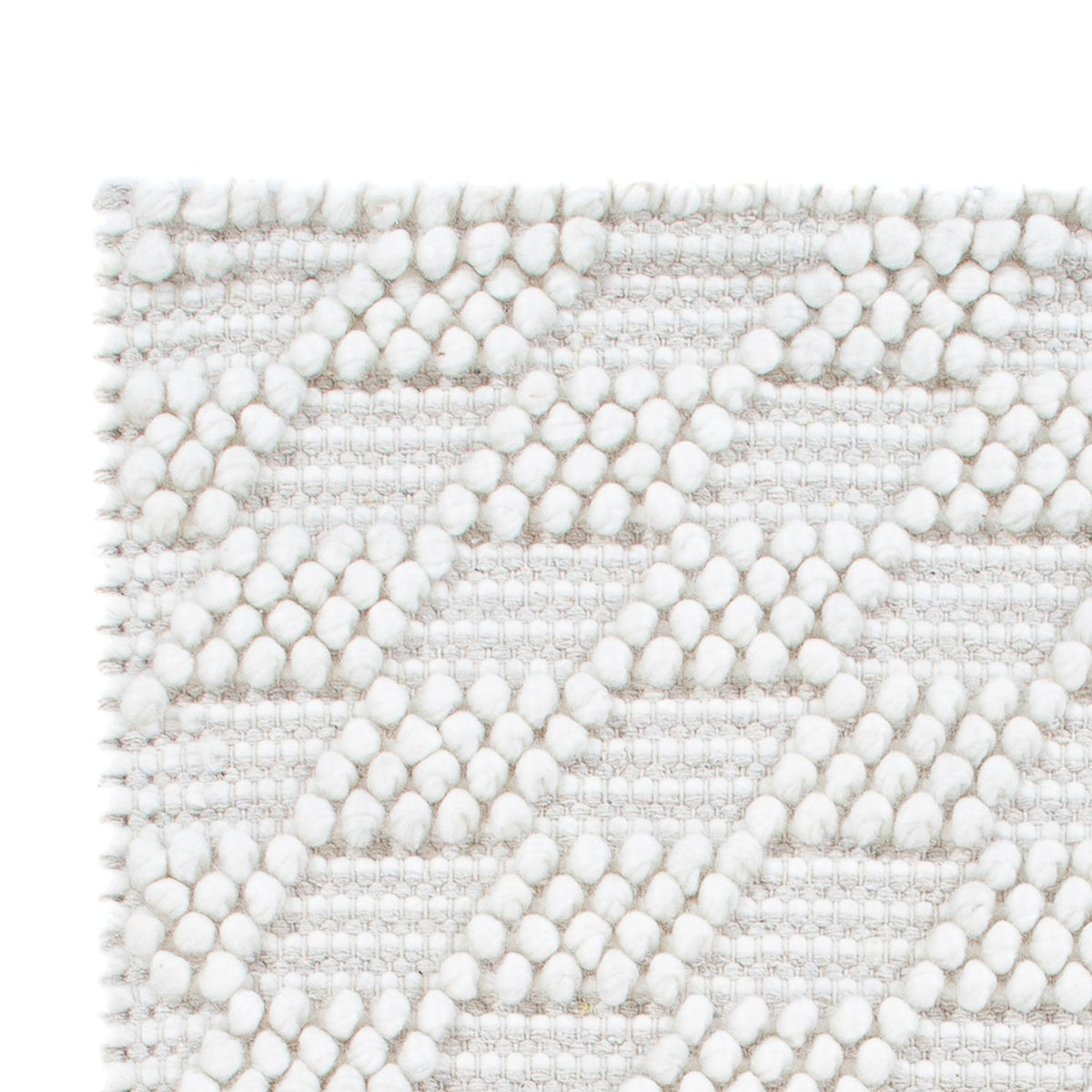 Tapis en laine - 94 x 60 cm - gris clair