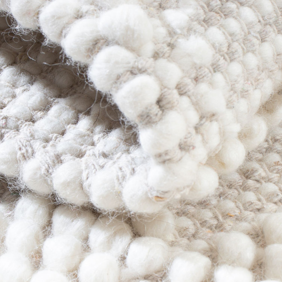 Tapis en laine - 94 x 60 cm - gris clair