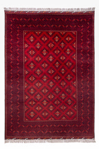 Tapis afghan - Boukhara - 288 x 192 cm - rouge