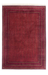 Tapis afghan - 294 x 194 cm - rouge