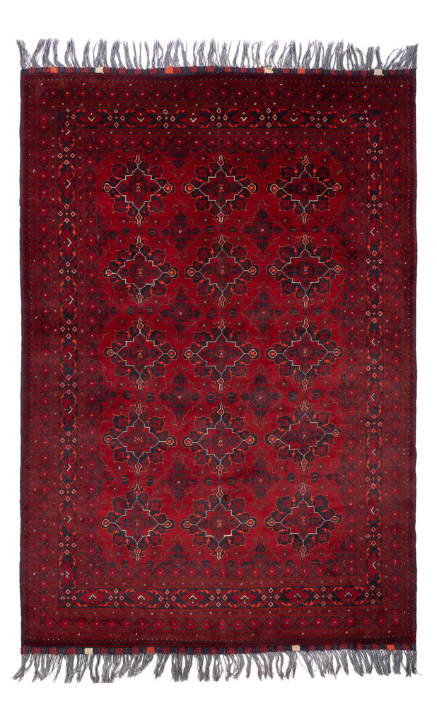 Tapis afghan - Boukhara - 293 x 194 cm - rouge