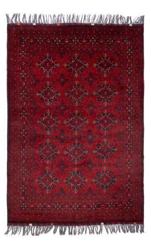 Tapis afghan - Boukhara - 293 x 194 cm - rouge