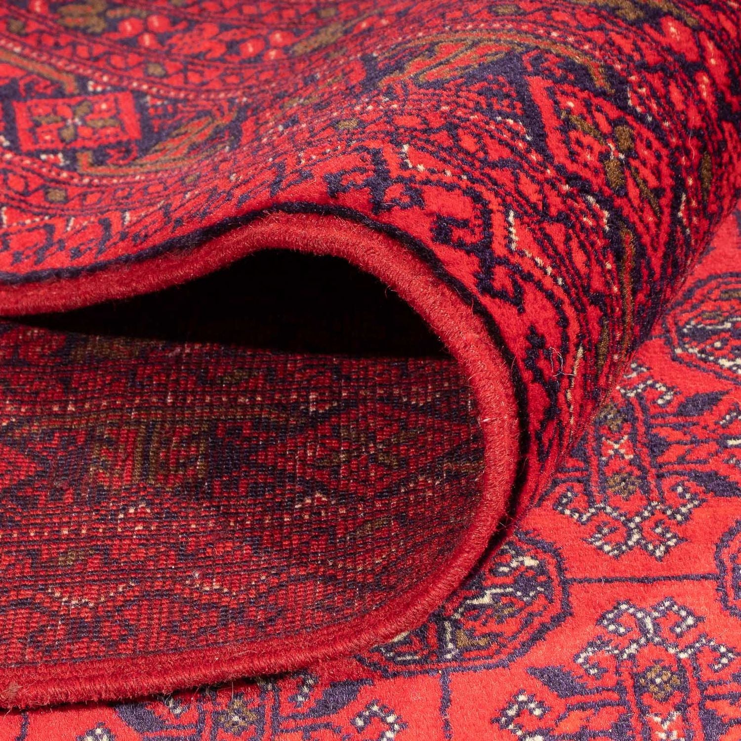 Tapis afghan - 289 x 200 cm - rouge