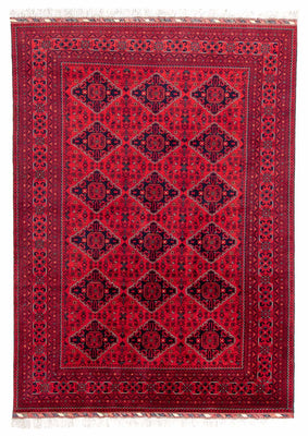 Tapis afghan - 298 x 198 cm - rouge