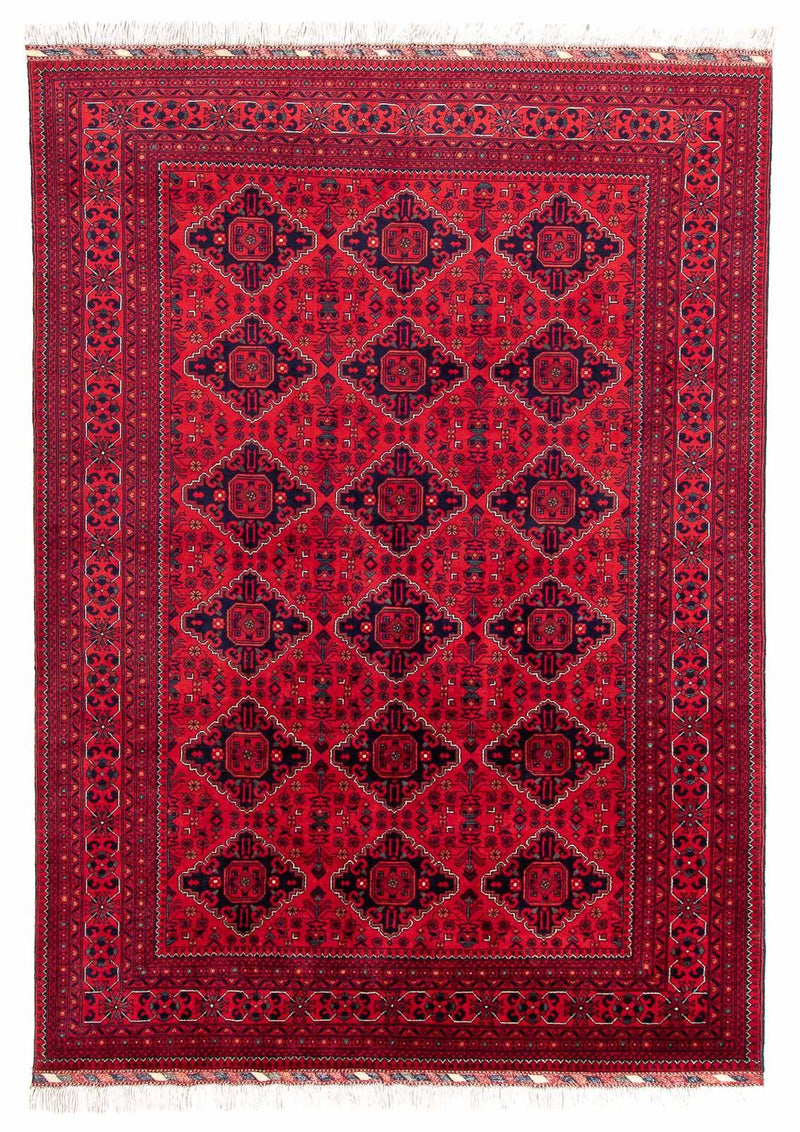 Tapis afghan - 298 x 198 cm - rouge