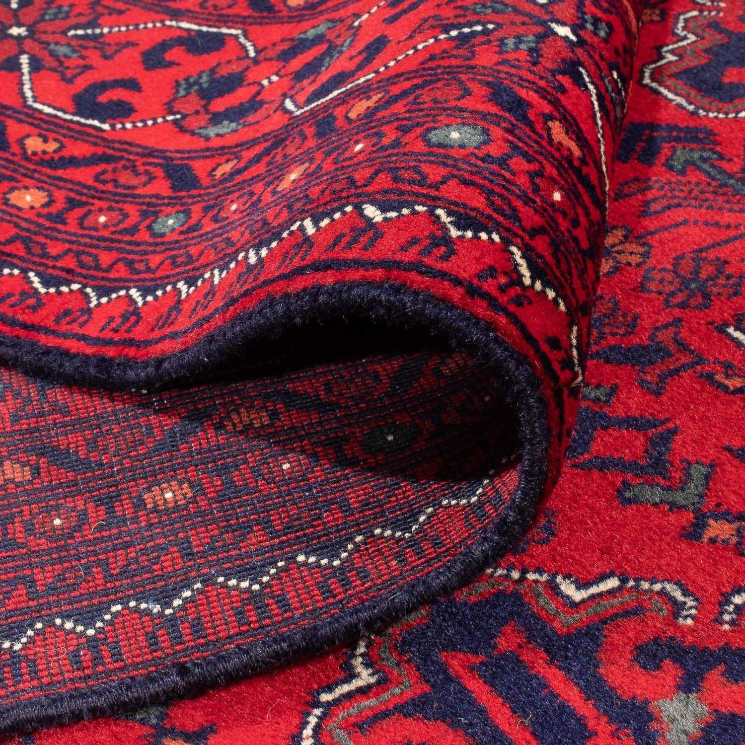 Tapis afghan - 298 x 198 cm - rouge