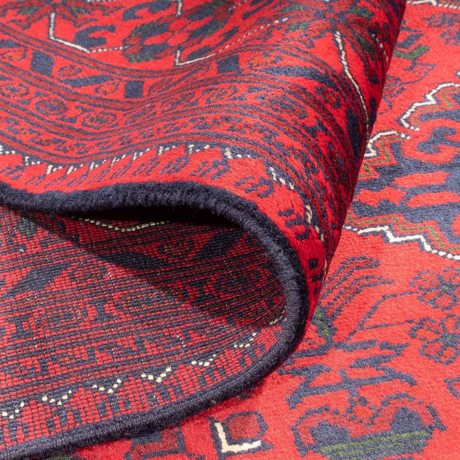 Tapis afghan - 293 x 196 cm - rouge