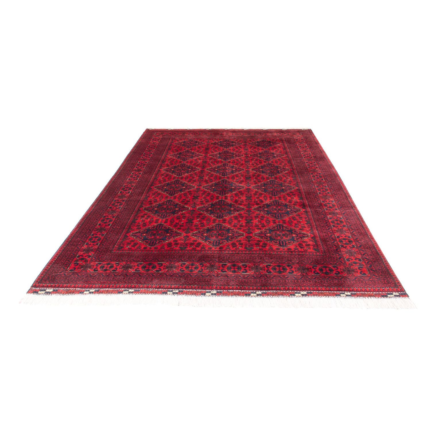 Tapis afghan - 293 x 196 cm - rouge