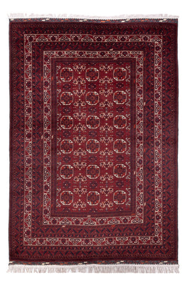 Tapis afghan - Boukhara - 290 x 201 cm - rouge foncé