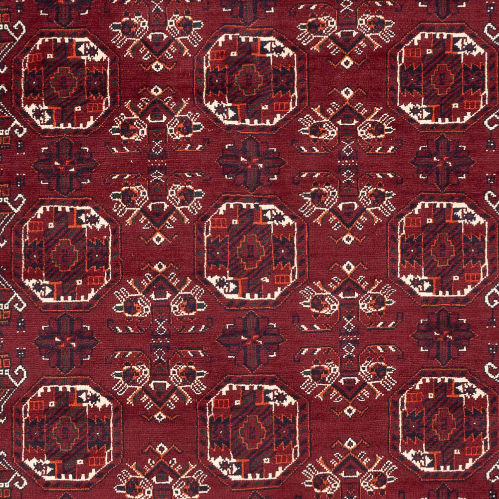 Tapis afghan - Boukhara - 290 x 201 cm - rouge foncé